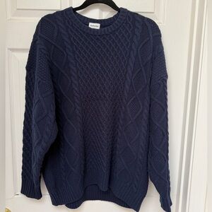Aritzia Sunday Best Peggy Navy Blue Sweater
